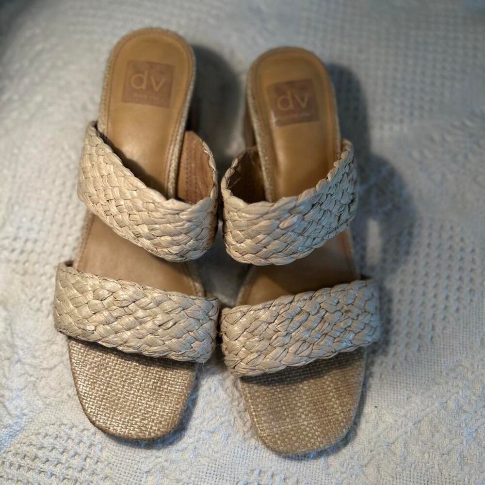 Dolce vita cream and tan braided sandals
